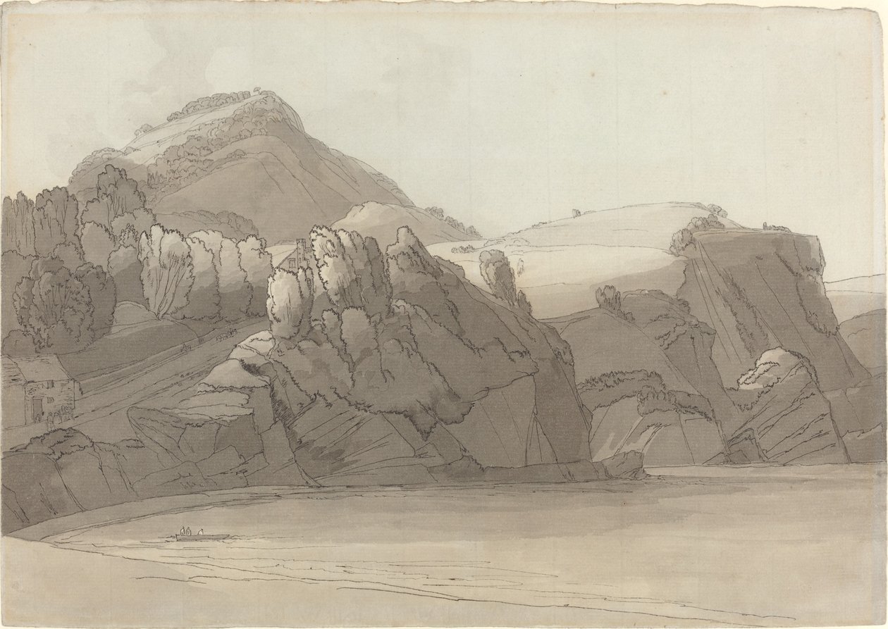 Une côte rocheuse à Coombmartin, Devon (Baie de Combe Martin) - Francis Towne