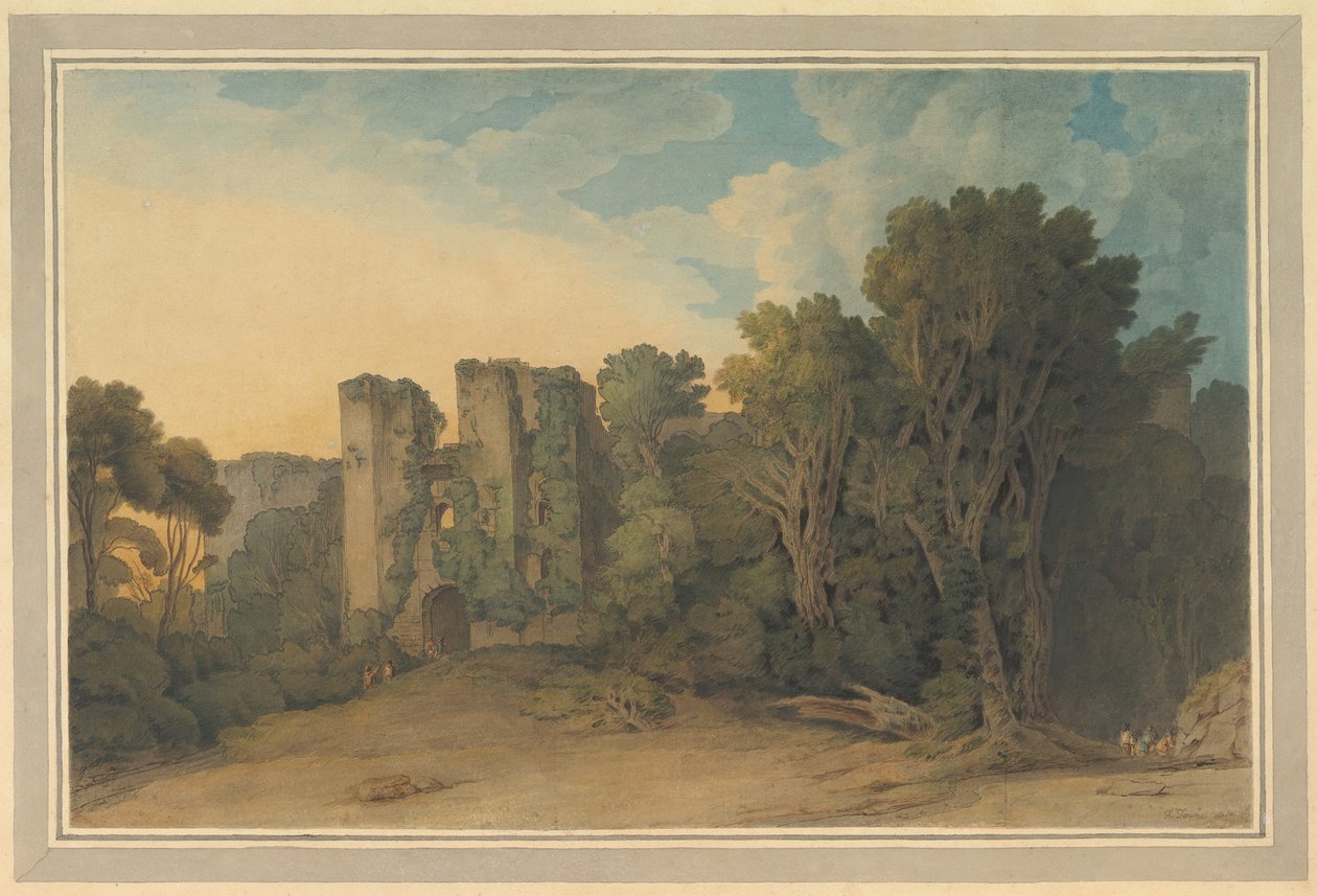 Le château de Berry Pomeroy, dans le Devon - Francis Towne