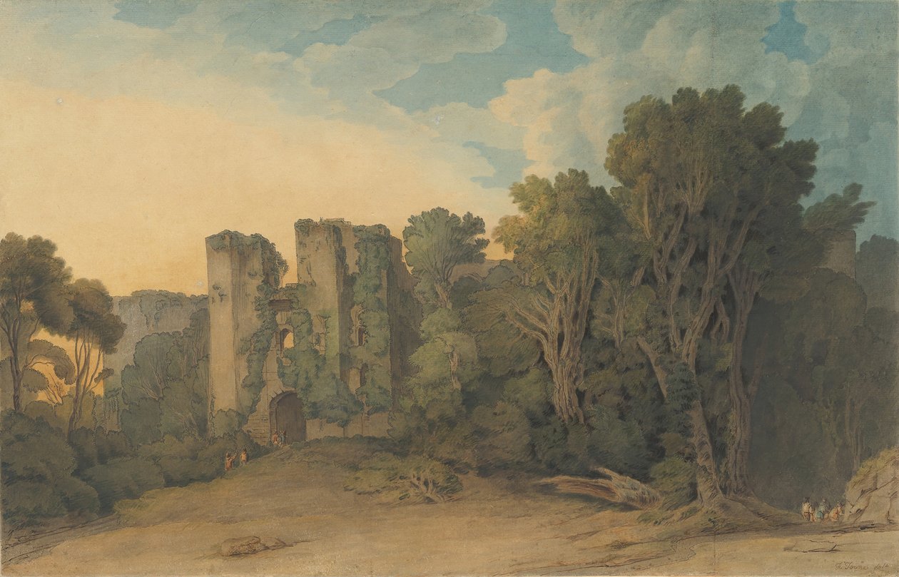 Château de Berry Pomeroy dans le comté de Devon, 1775-1805 - Francis Towne