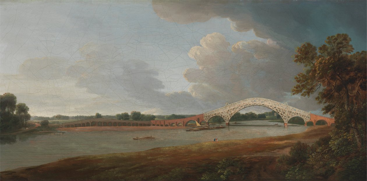 Vieux pont de Walton - Francis Towne