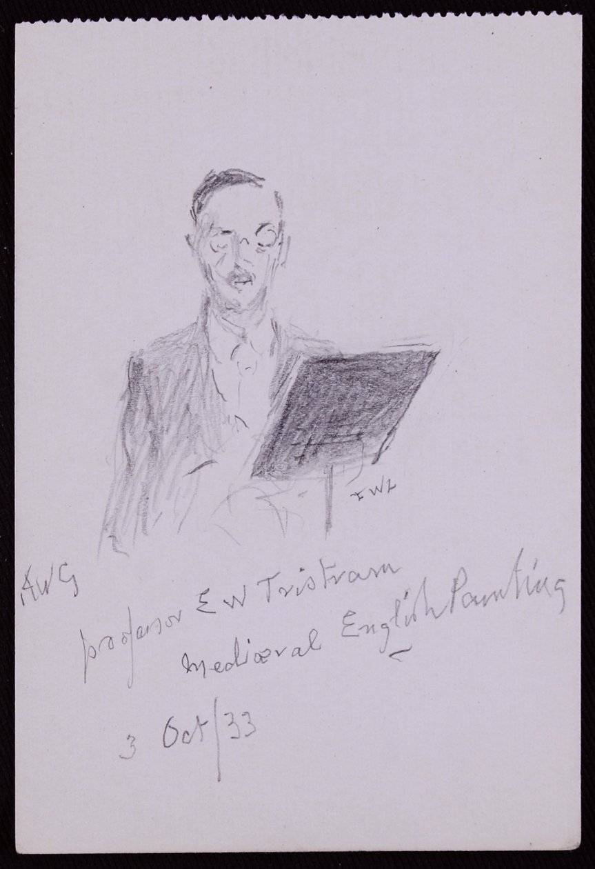 Portrait du professeur EW Tristram - Francis Wilfred Lawson