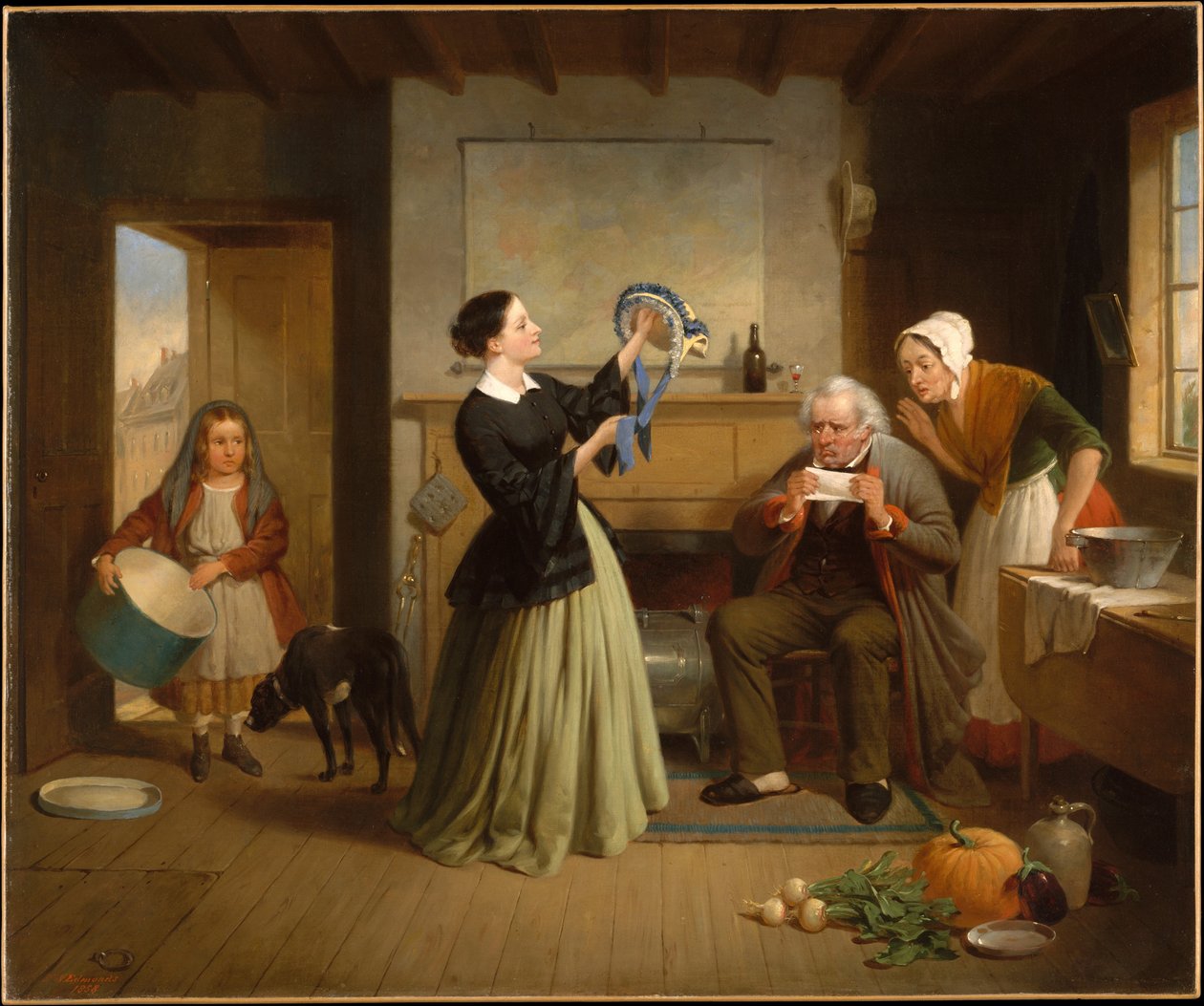 Le nouveau bonnet - Francis William Edmonds