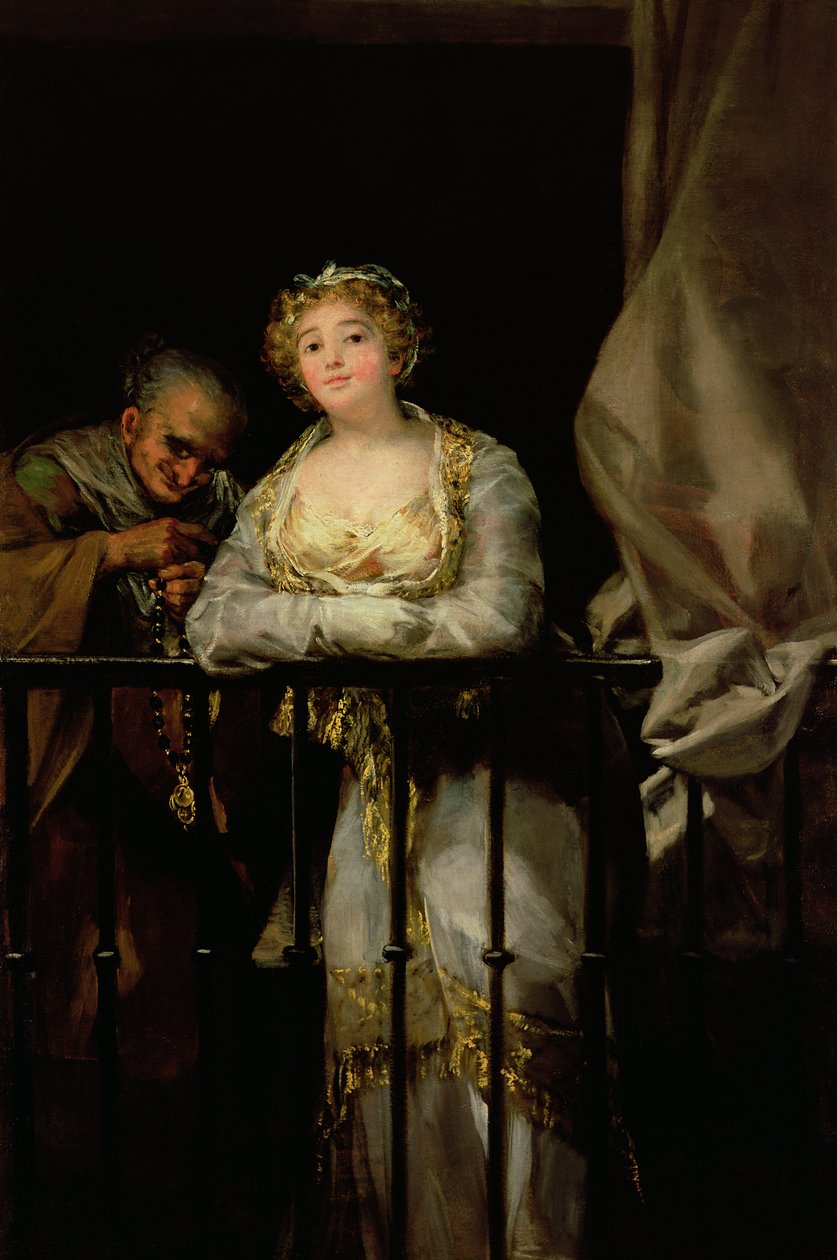 Maja et Celestina sur un balcon, 1805-12 - Francisco de Goya