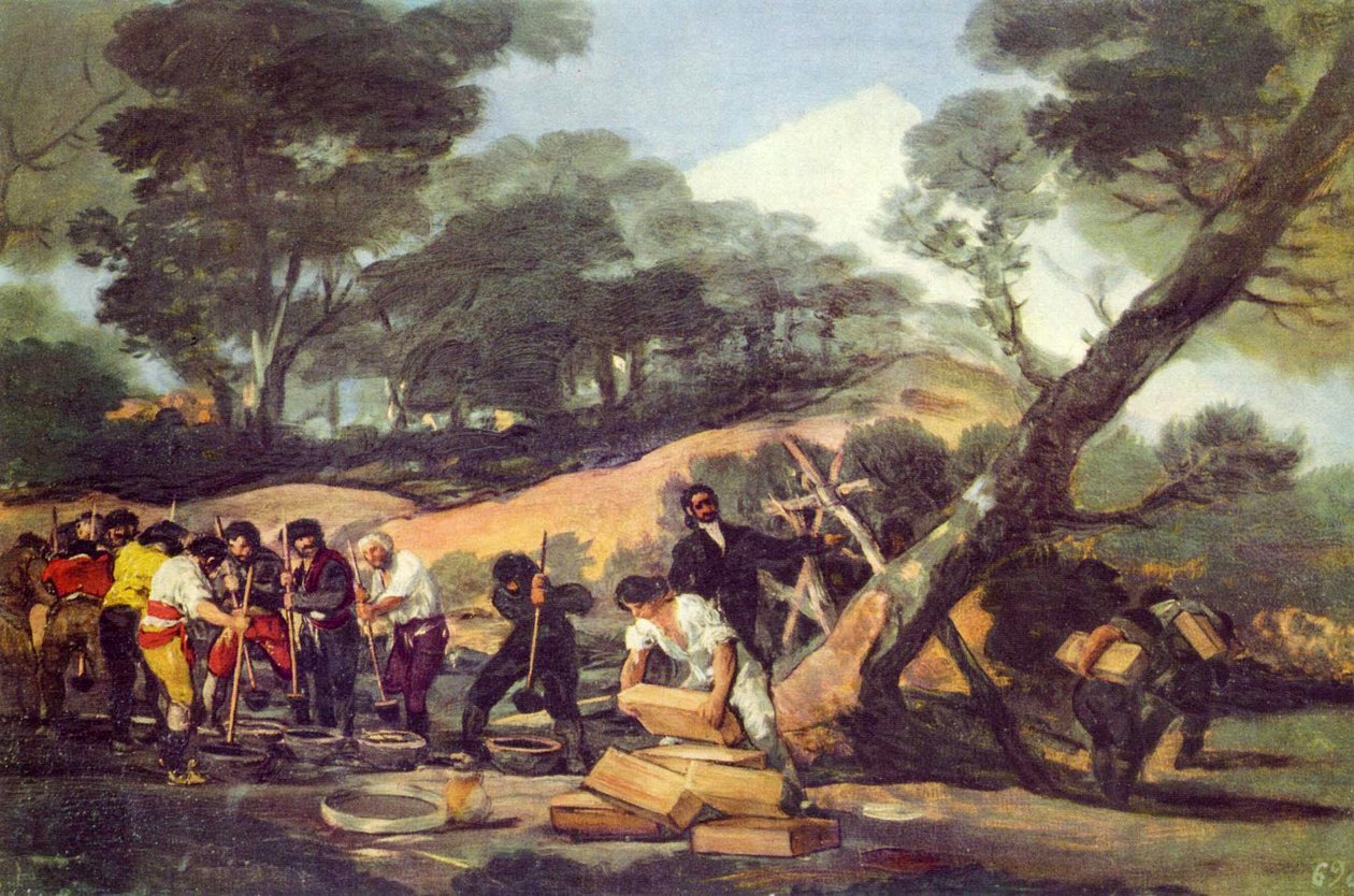 Fabrication de poudre dans la Sierra de Tardienta - Francisco de Goya