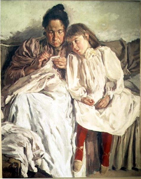 Une mère et sa fille - Francisco Gimeno y Arasa