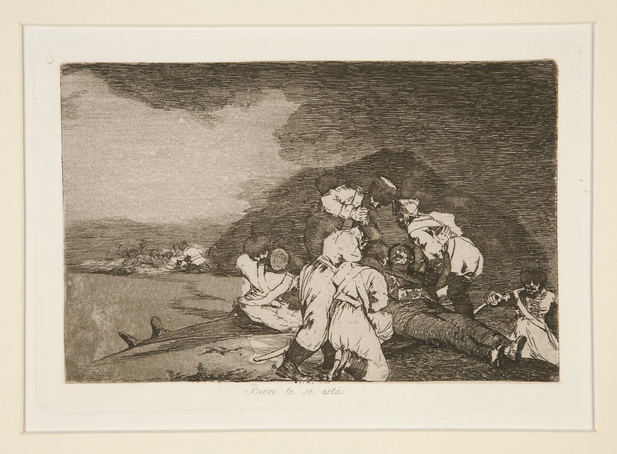 Bien te se est?, pl. 6 de Los desastres de la guerra - Francisco de Goya