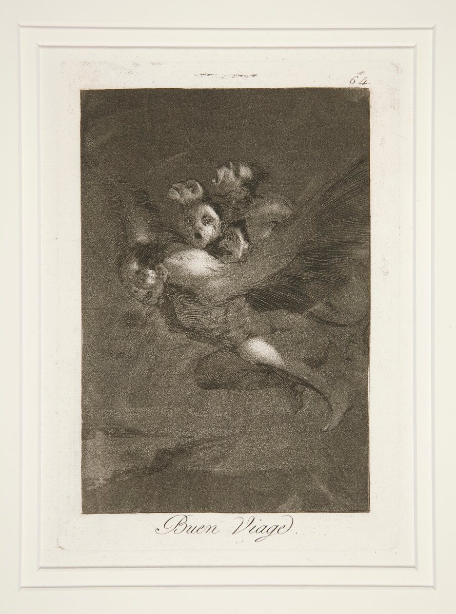 Bon voyage, pl. 64 de la série Los caprichos - Francisco de Goya