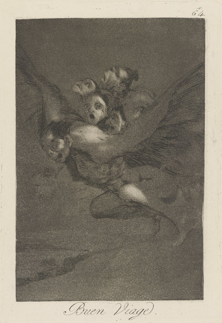Buen viage, pl. 64 de la série Los caprichos - Francisco de Goya
