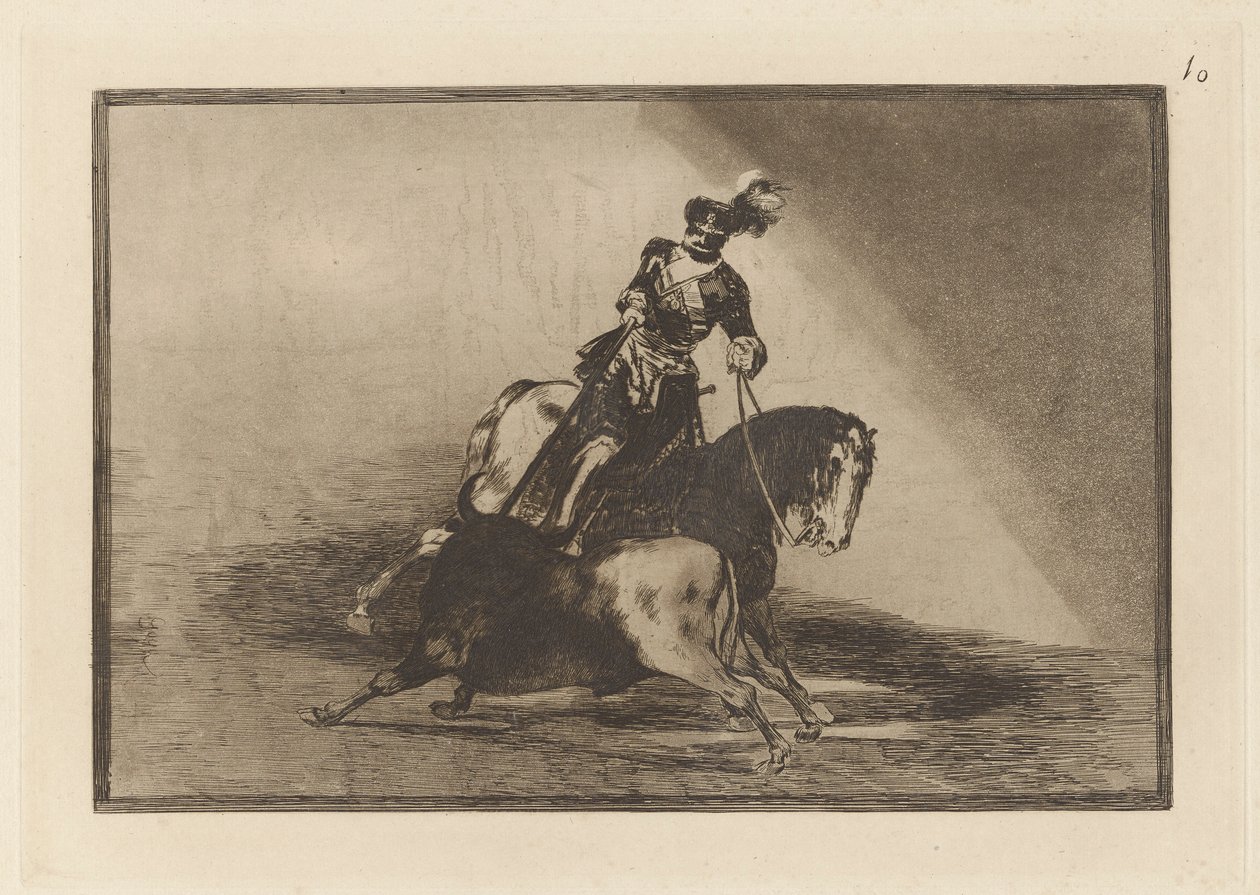 Charles V. piquant un taureau dans l