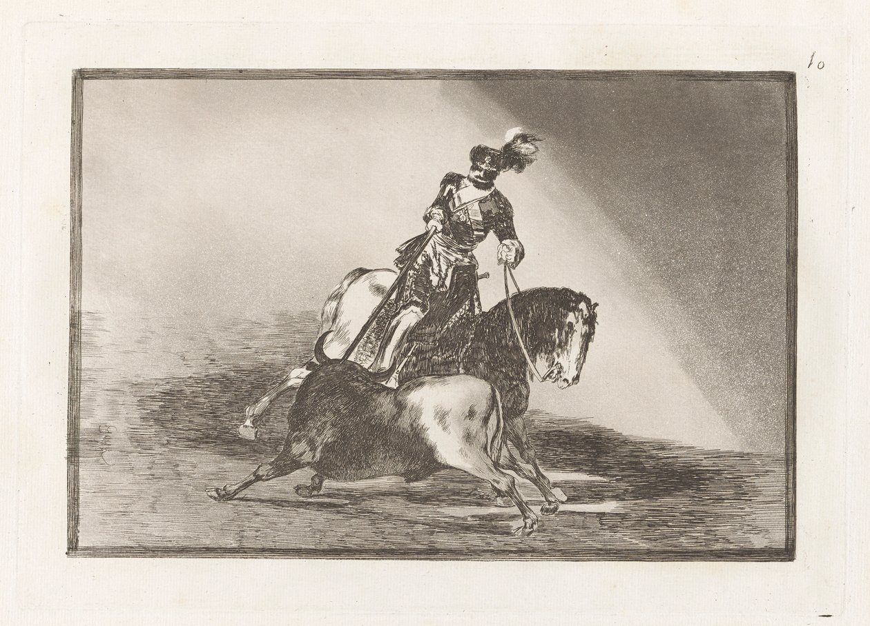 Carlos V. lanceant un taureau dans l
