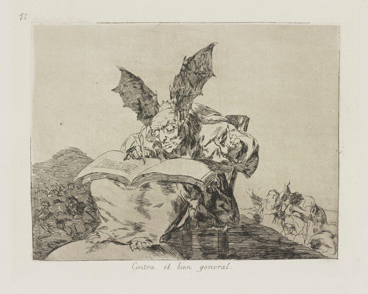 Contra el bien general. (Contre le bien commun.), pl. 71 de la série Los desastres de la guerra (Les désastres de la guerre) - Francisco de Goya
