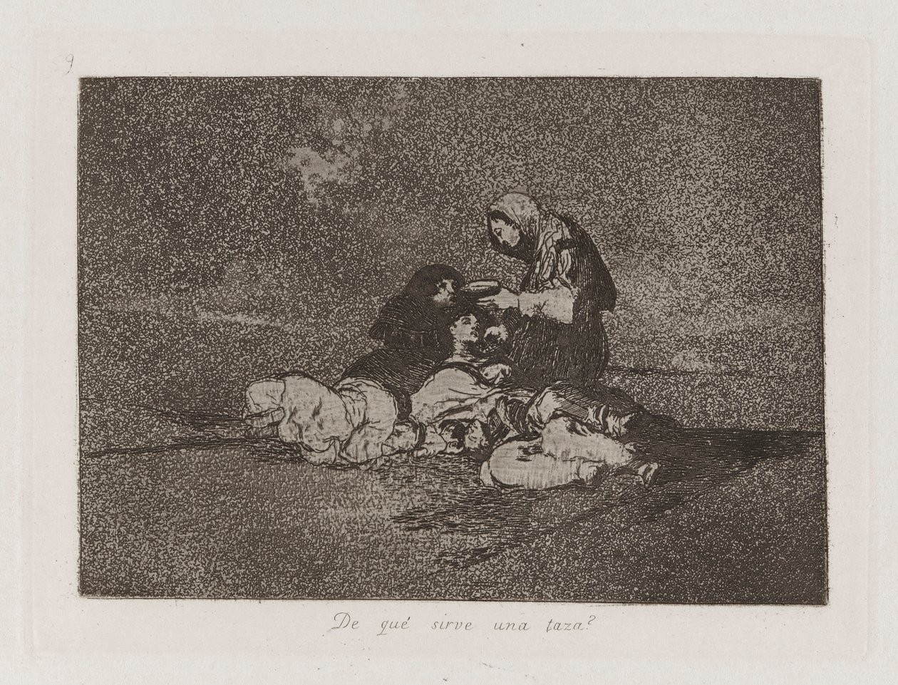 À quoi sert une tasse?, Planche 59 de Los desastres de la guerra - Francisco de Goya