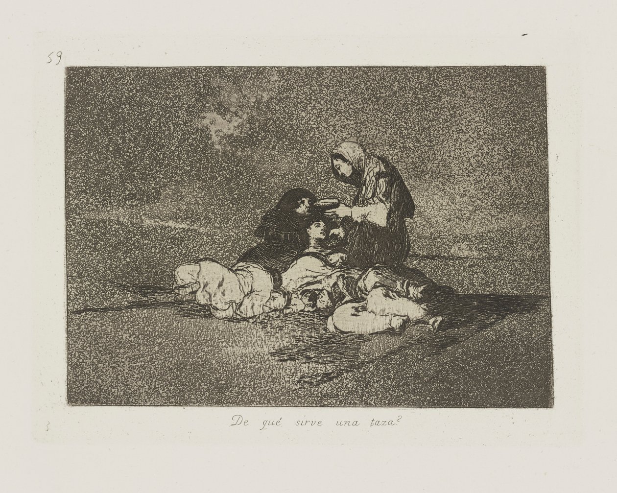 À quoi sert une tasse ?, pl. 59 de la série Les désastres de la guerre - Francisco de Goya