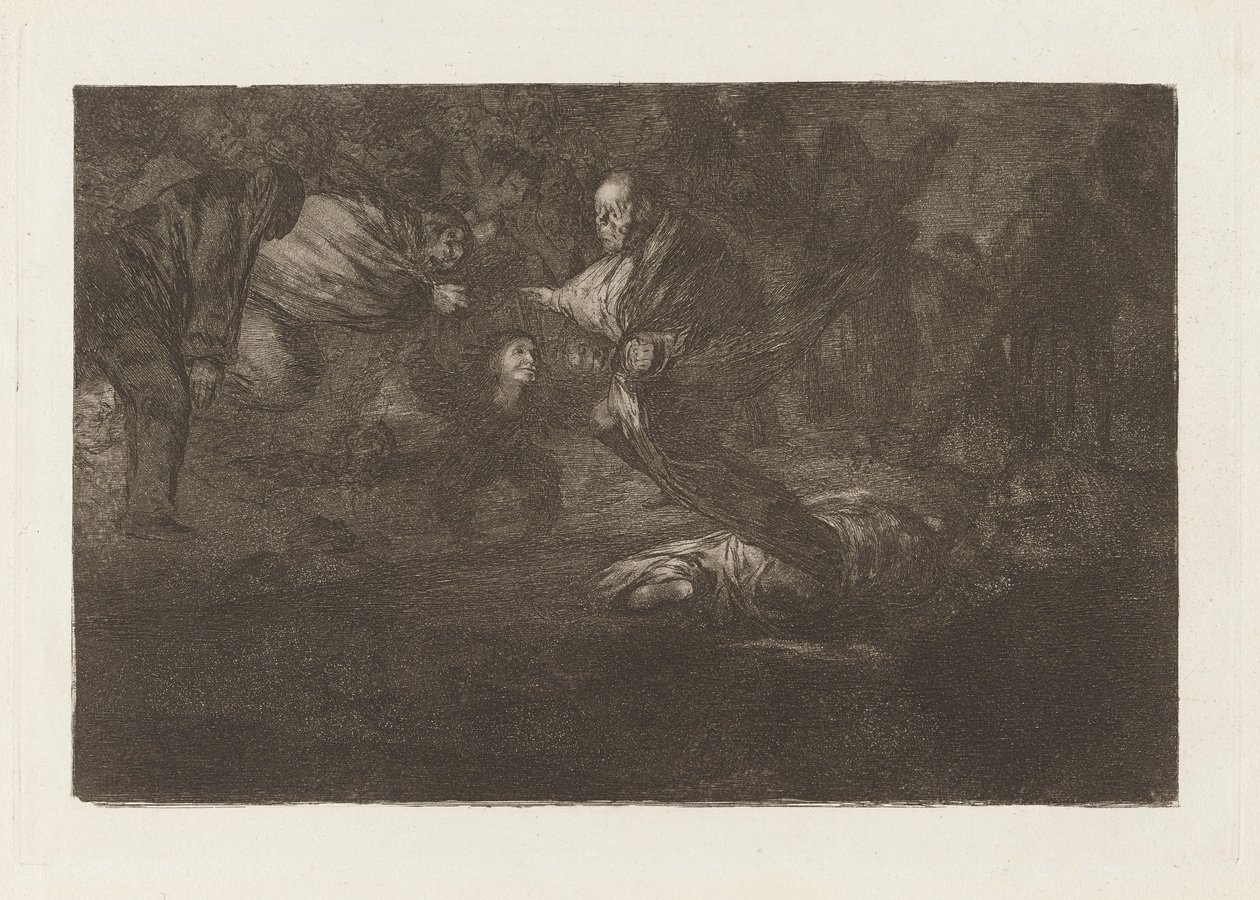 Dios los cria y ellos se juntan, de la série Los disparates (Los proverbios) - Francisco de Goya