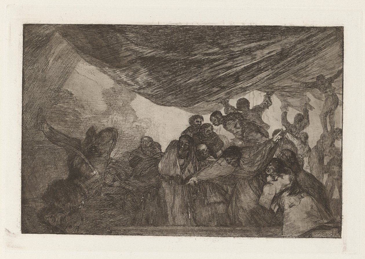 Disparate claro (Folie claire), également connu sous le nom de Sin recomendarse a Dios ni al diablo (Sans se recommander ni à Dieu ni au diable), de la série Los disparates (Les proverbes) - Francisco de Goya