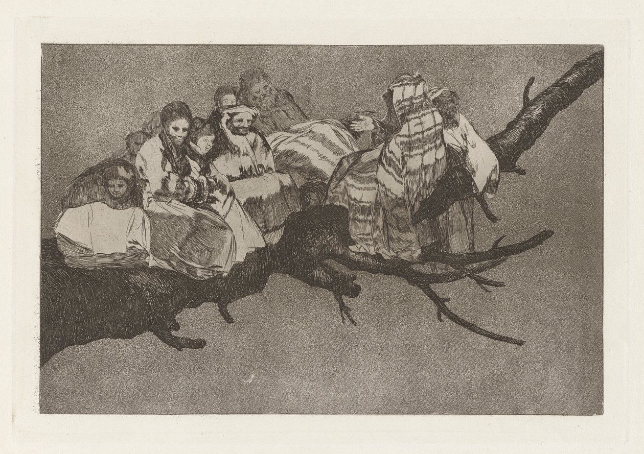 Disparate ridiculo, aussi connu sous le nom de Andarse por las ramas, de la série Los disparates - Francisco de Goya