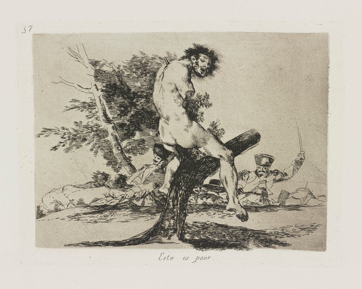 Esto es peor, pl. 37 de la série Los desastres de la guerra - Francisco de Goya
