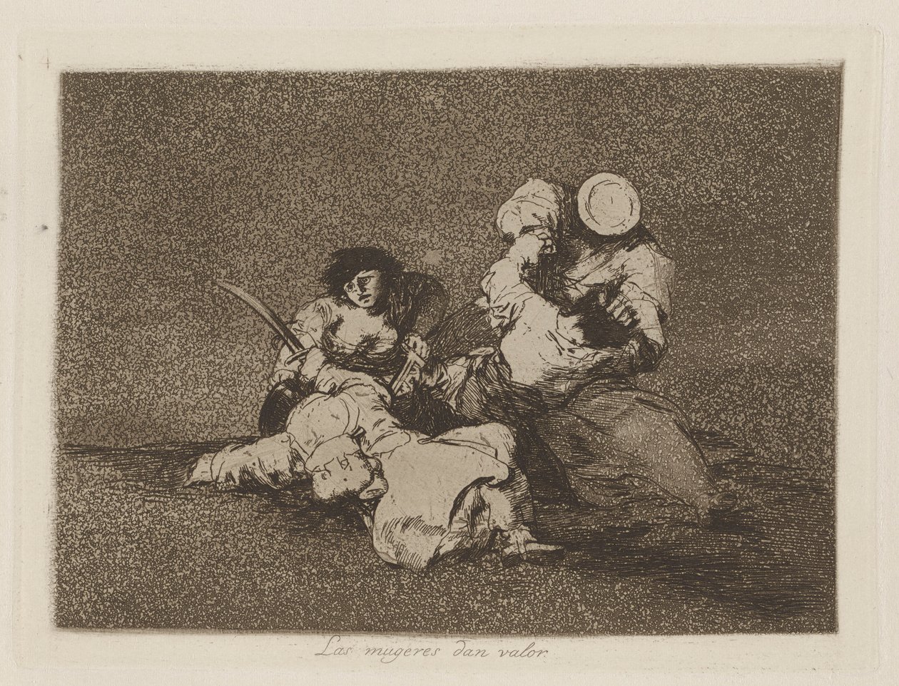 Les femmes donnent du courage, pl. 4 de la série Les désastres de la guerre - Francisco de Goya