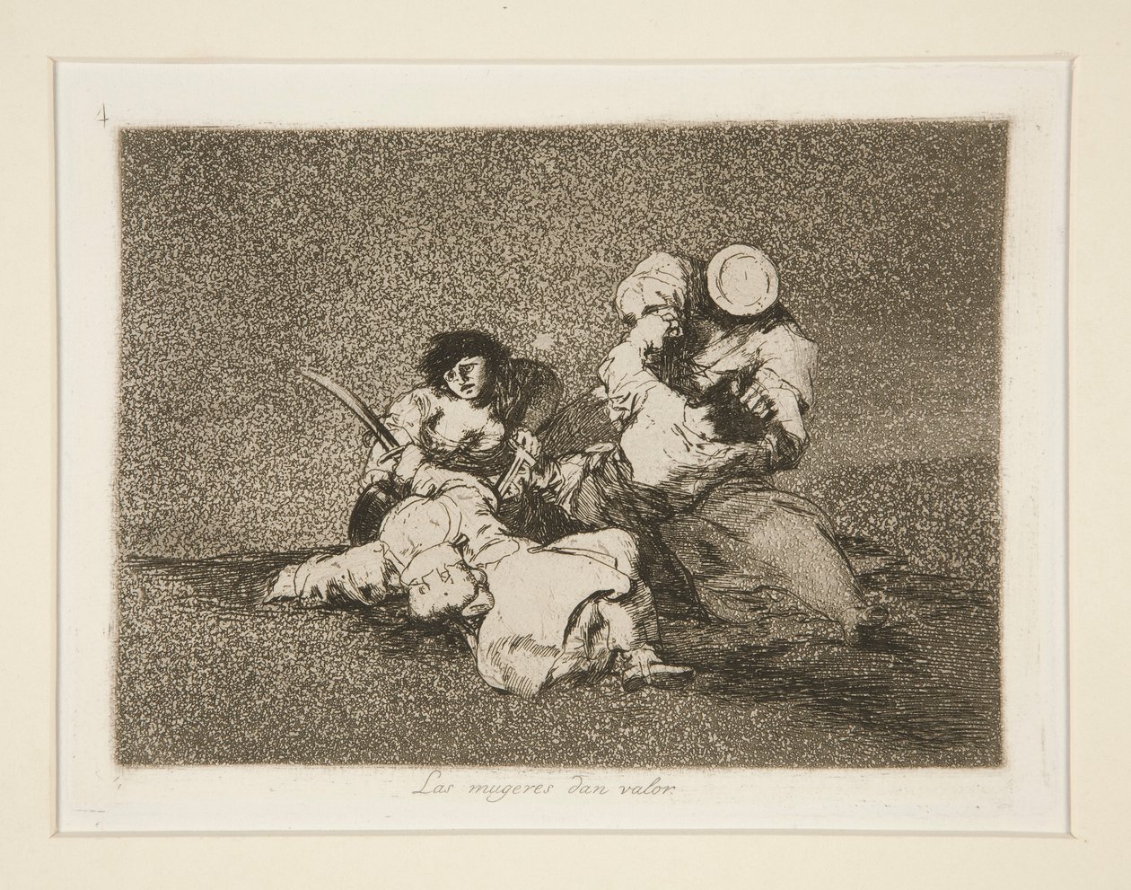 Les femmes donnent du courage, pl. 4 de Los desastres de la guerra - Francisco de Goya