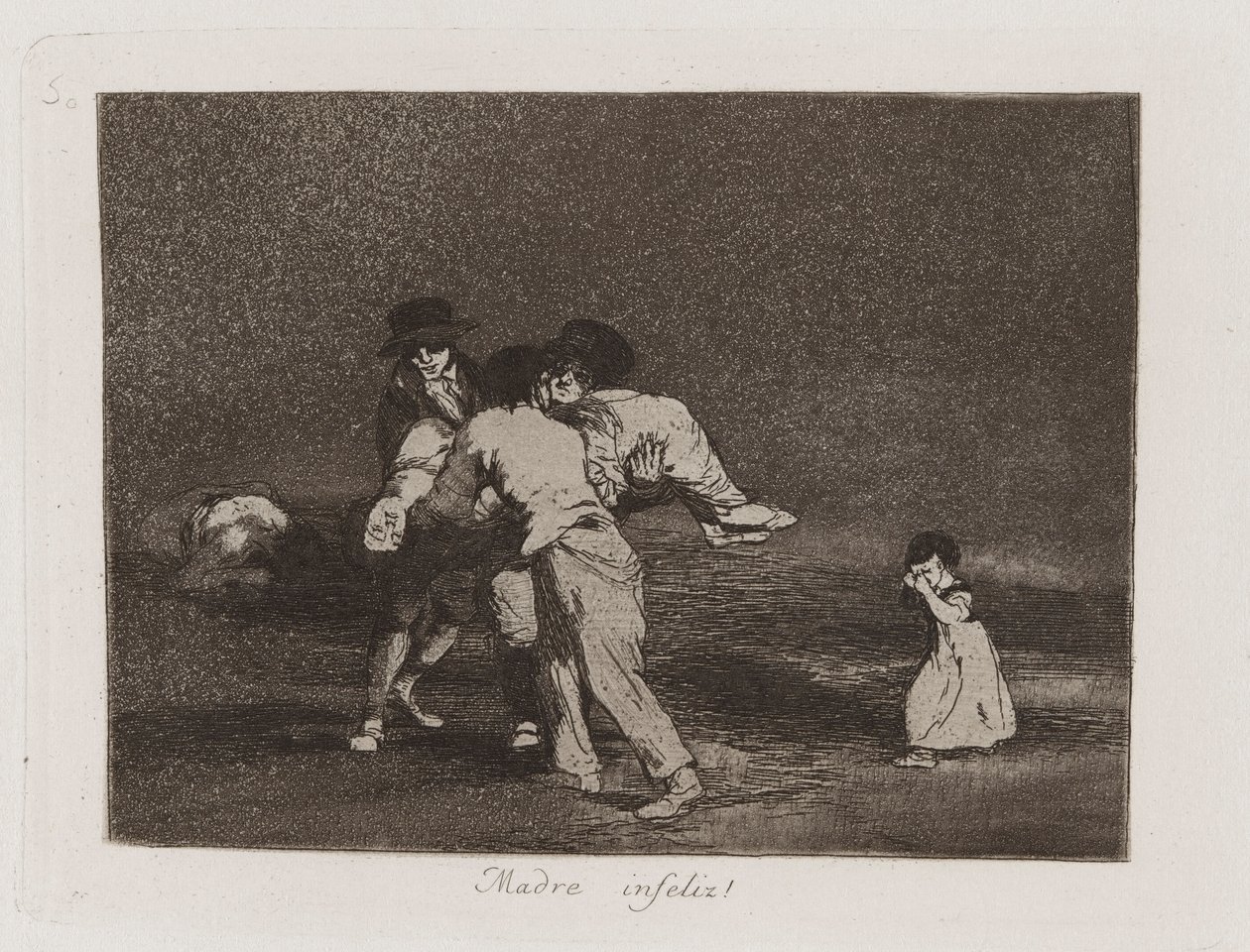 Madre infeliz! (Mère malheureuse!), Planche 50 de Los desastres de la guerra (Les Désastres de la guerre) - Francisco de Goya