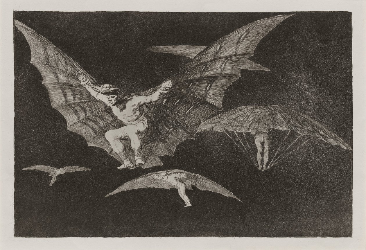 Modo de volar (Une manière de voler), aussi connu sous le nom de Donde hay ganas hay maña (Où il y a une volonté, il y a un moyen) - Francisco de Goya