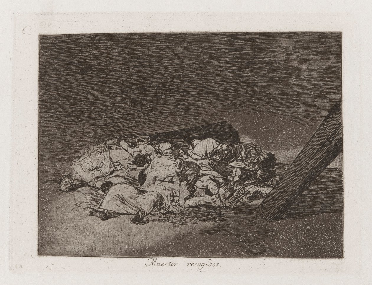 Muertos recogidos (Récolte des morts), planche 63 de Los desastres de la guerra (Les désastres de la guerre) - Francisco de Goya