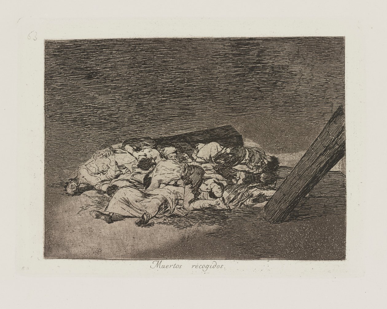 Muertos recogidos. (Récolte des morts), pl. 63 de la série Los desastres de la guerra (Les désastres de la guerre) - Francisco de Goya