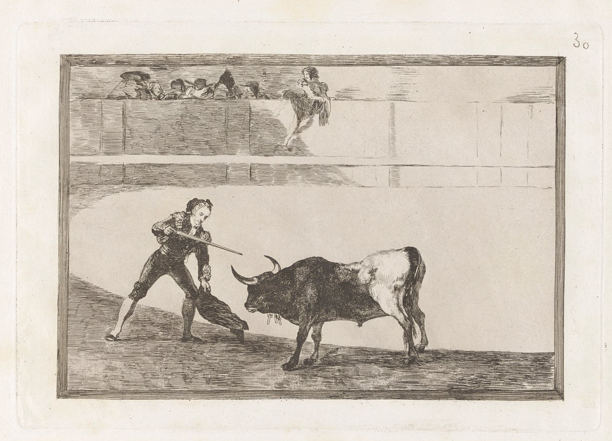 Pedro Romero tuant le taureau arrêté - Francisco de Goya