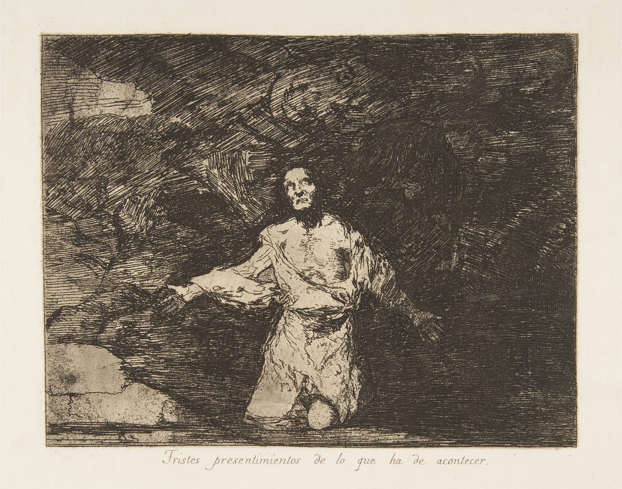 Planche 1 des Désastres de la guerre Los Desastres de la Guerra : Triste..., vers 1815 publié 1863 - Francisco de Goya