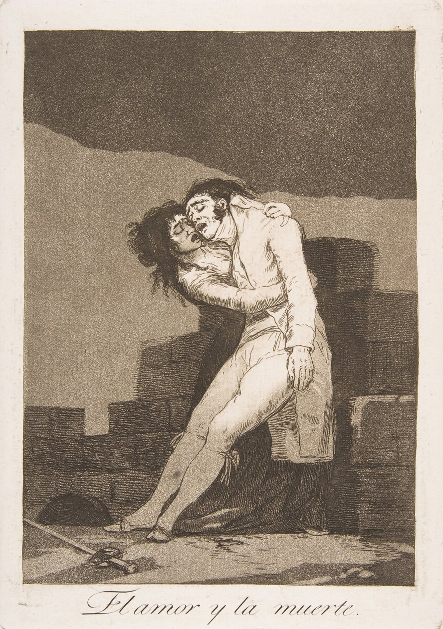 Planche 10 de Los Caprichos : Amour et mort, 1799 - Francisco de Goya