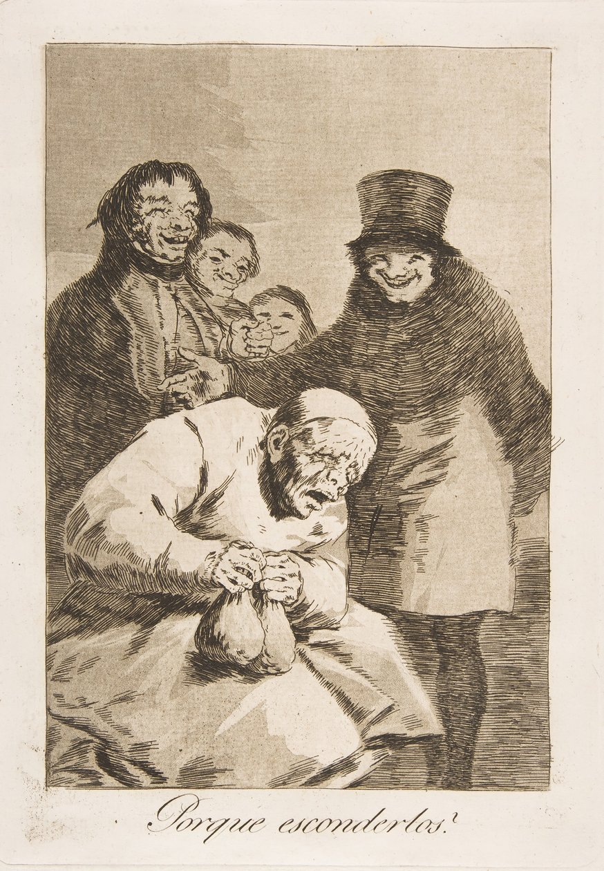 Planche 30 de Los Caprichos : Pourquoi les cacher, 1799 - Francisco de Goya