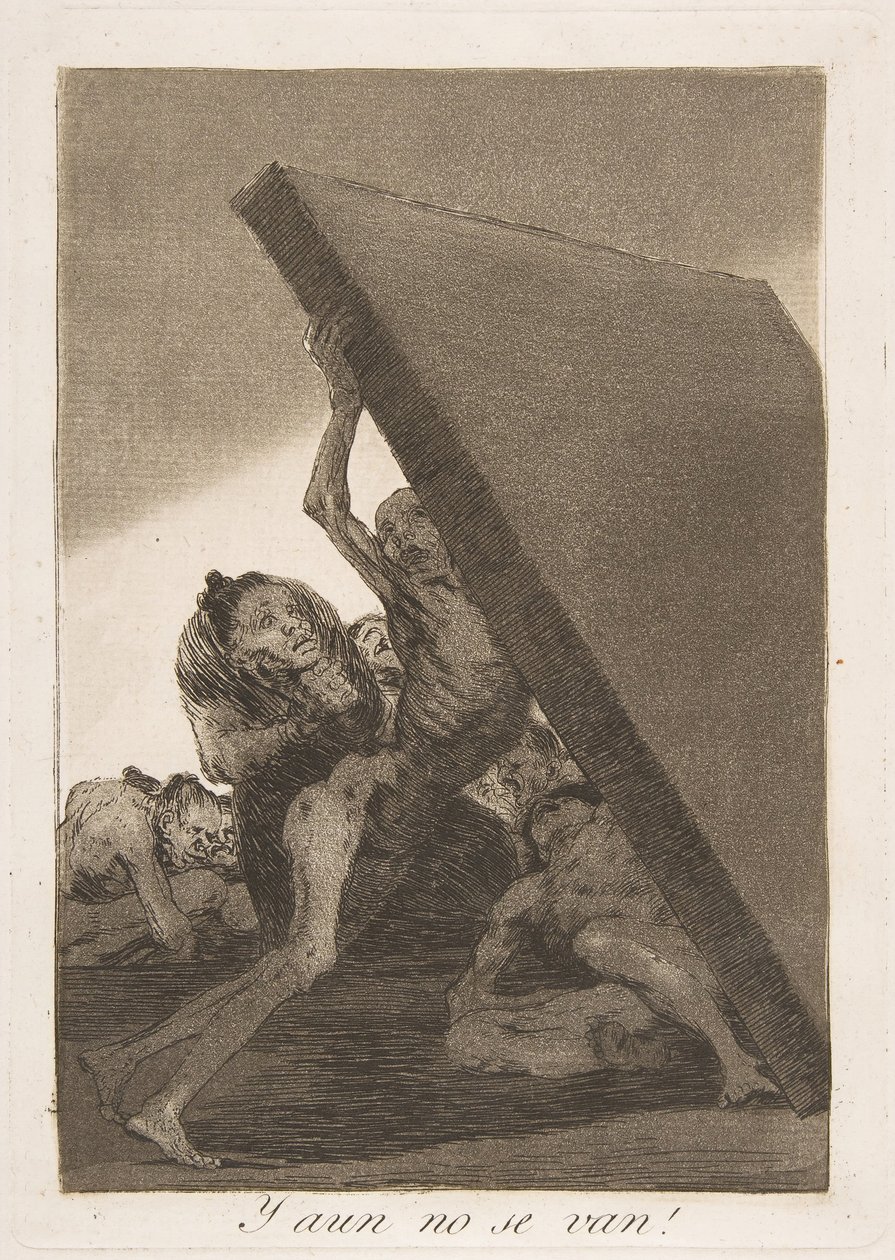 Planche 59 de Los Caprichos: Et ils ne partent toujours pas! Y aun no se van!, 1799 - Francisco de Goya