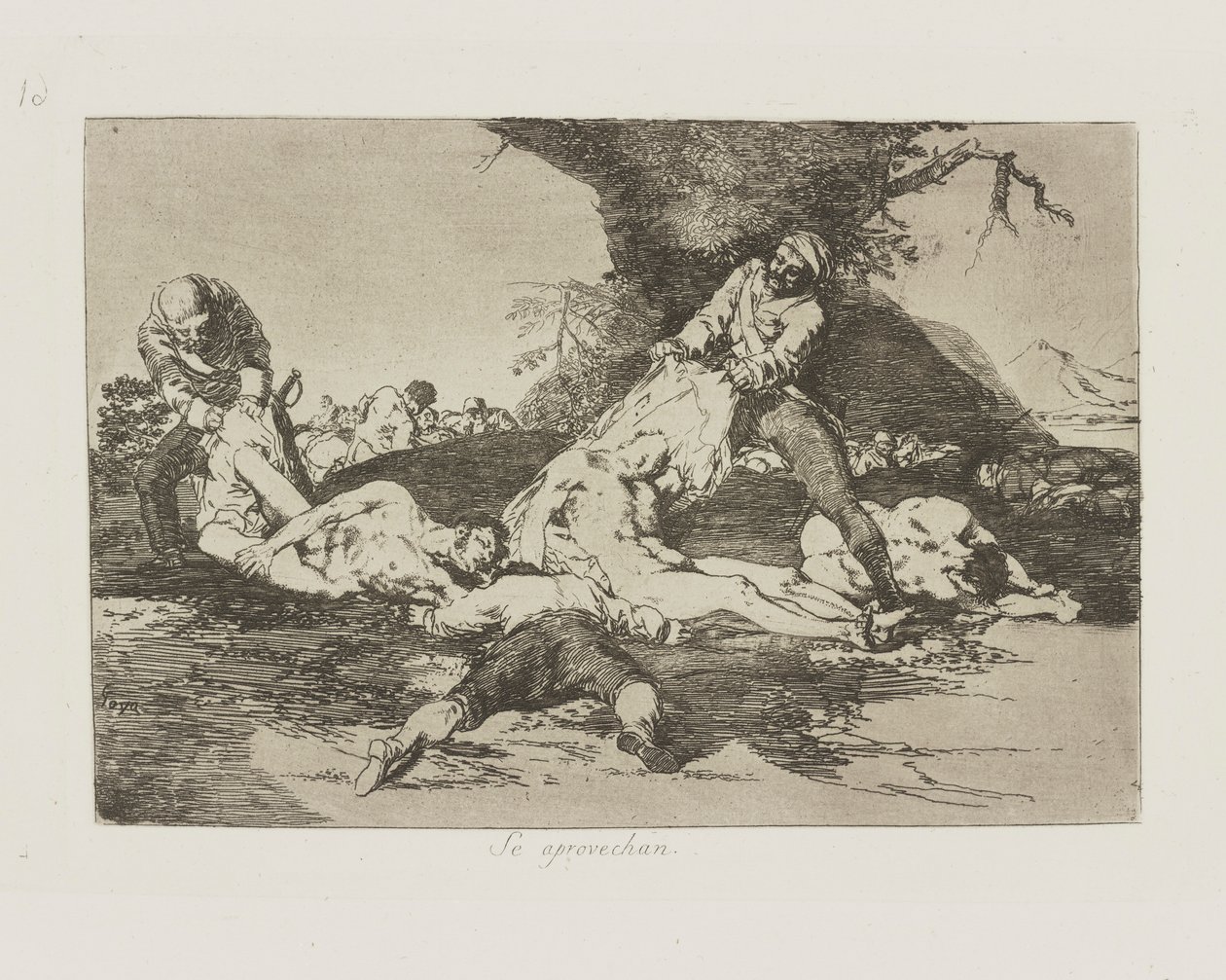 Se aprovechan. (Ils en profitent.), pl. 16 de la série Los desastres de la guerra (Les Désastres de la guerre) - Francisco de Goya
