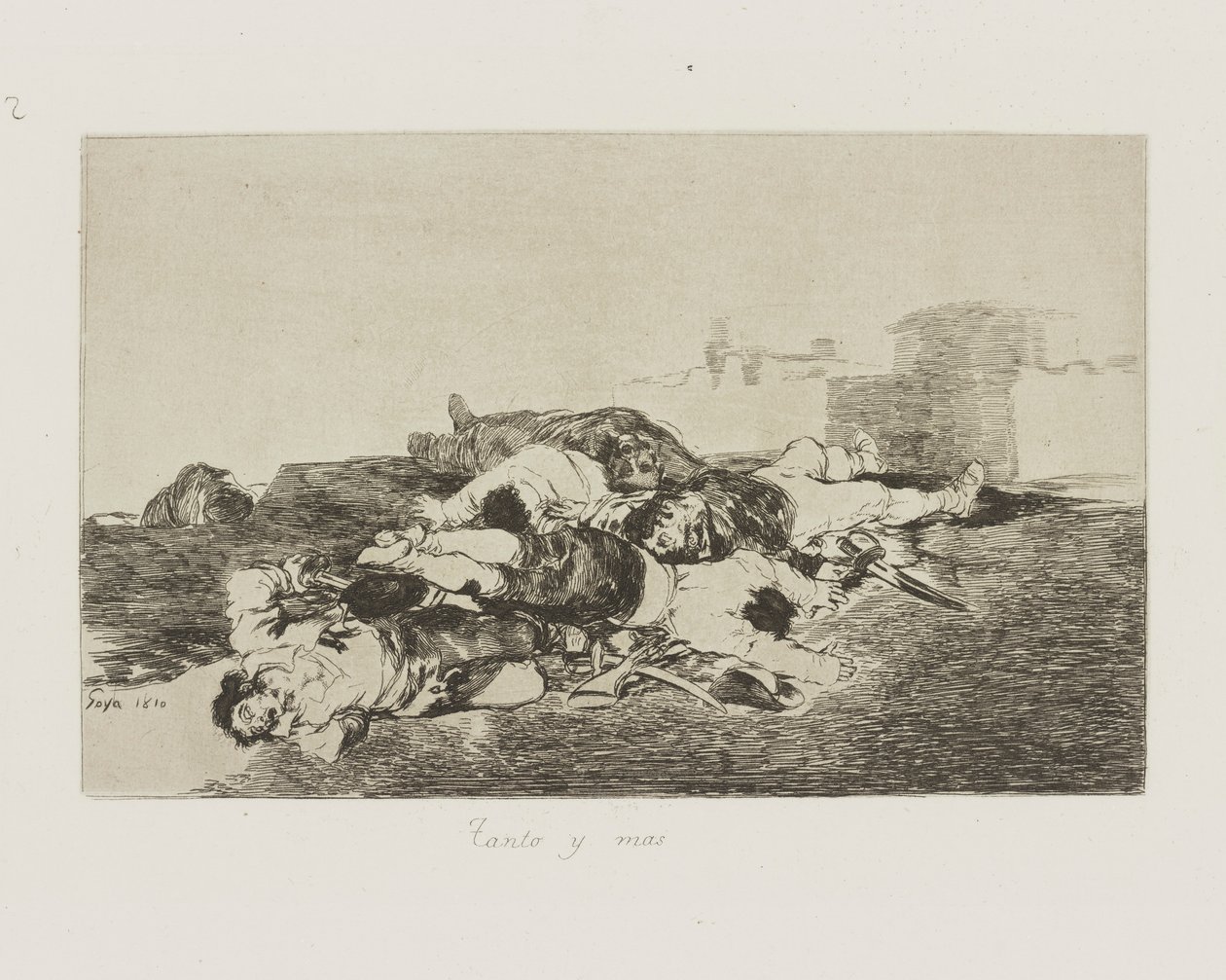 Tanto y más. (Encore pire.), pl. 22 de la série Los desastres de la guerra (Les désastres de la guerre) - Francisco de Goya