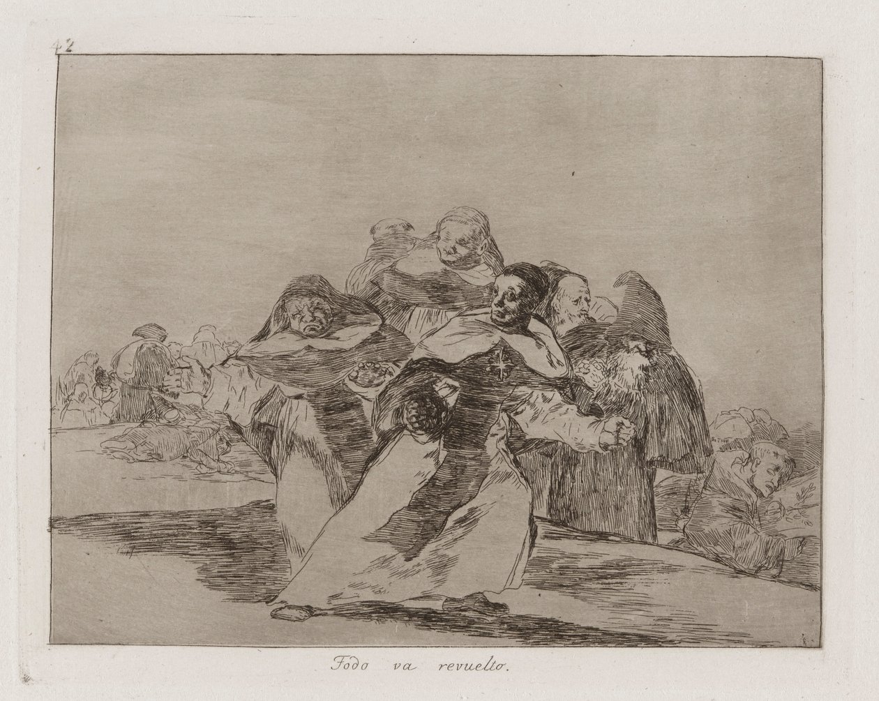 Tout est sens dessus dessous, Planche 42 de Los desastres de la guerra (Les Désastres de la Guerre) - Francisco de Goya