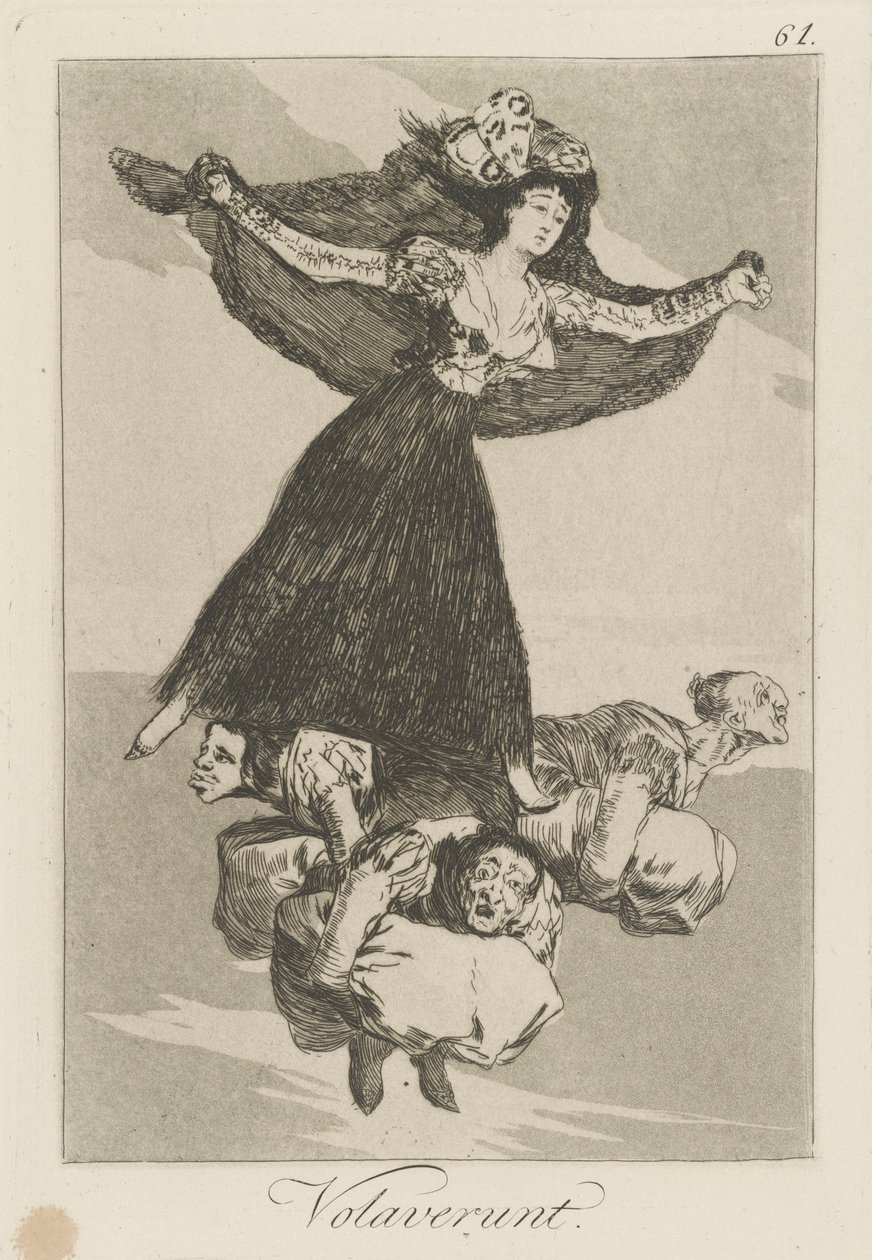 Volaverunt. (Ils ont volé.), pl. 61 de la série Los caprichos - Francisco de Goya