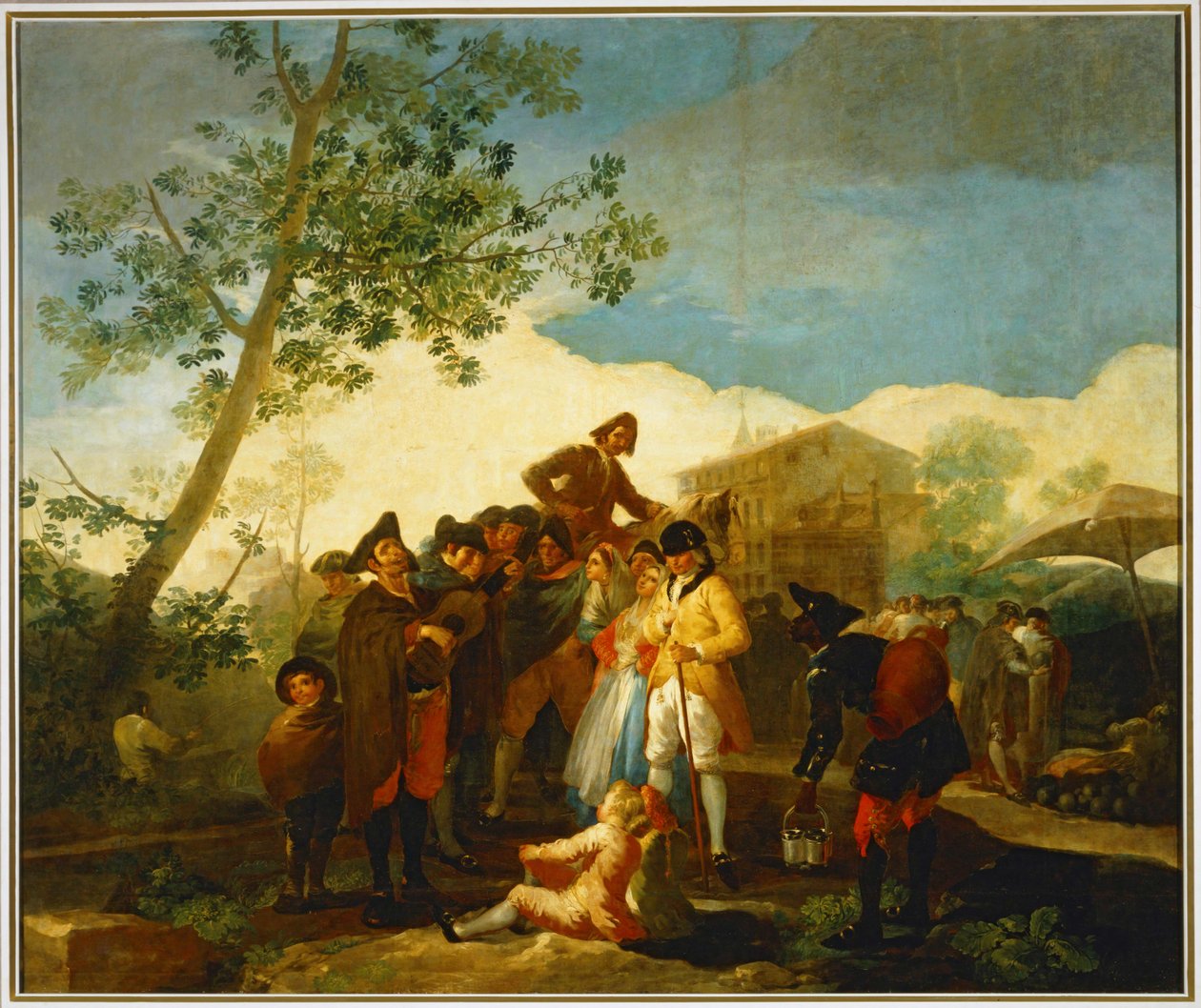 Un aveugle jouant de la guitare ... (peinture sur toile) - Francisco Jose de Goya y Lucientes