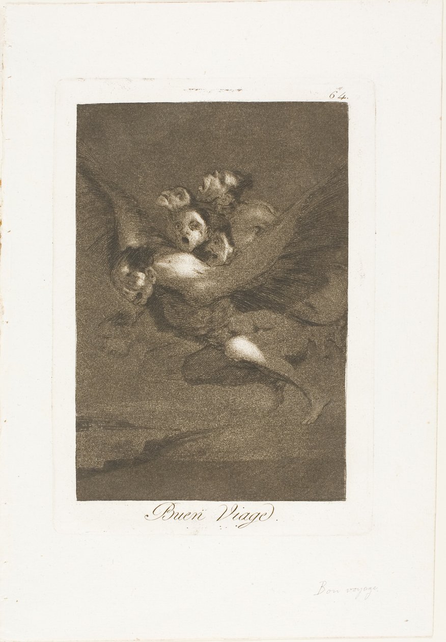 Bon voyage, planche 64 de Los Caprichos - Francisco Jose de Goya y Lucientes