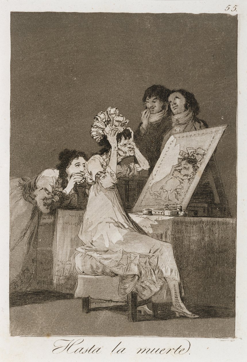 Hasta la muerta de Los Caprichos, publié en 1799 - Francisco de Goya