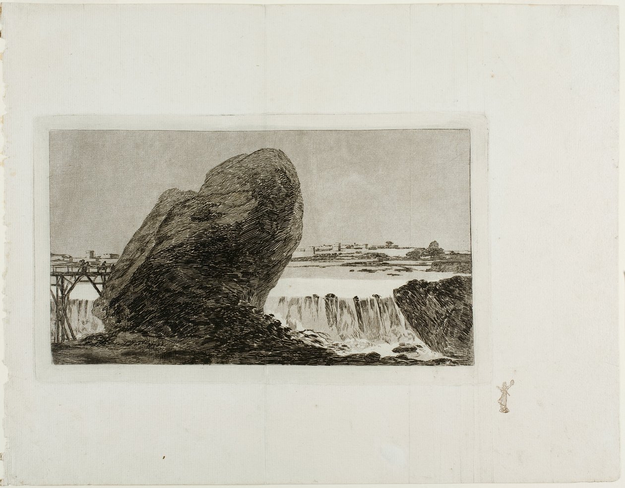 Paysage avec cascade - Francisco Jose de Goya y Lucientes
