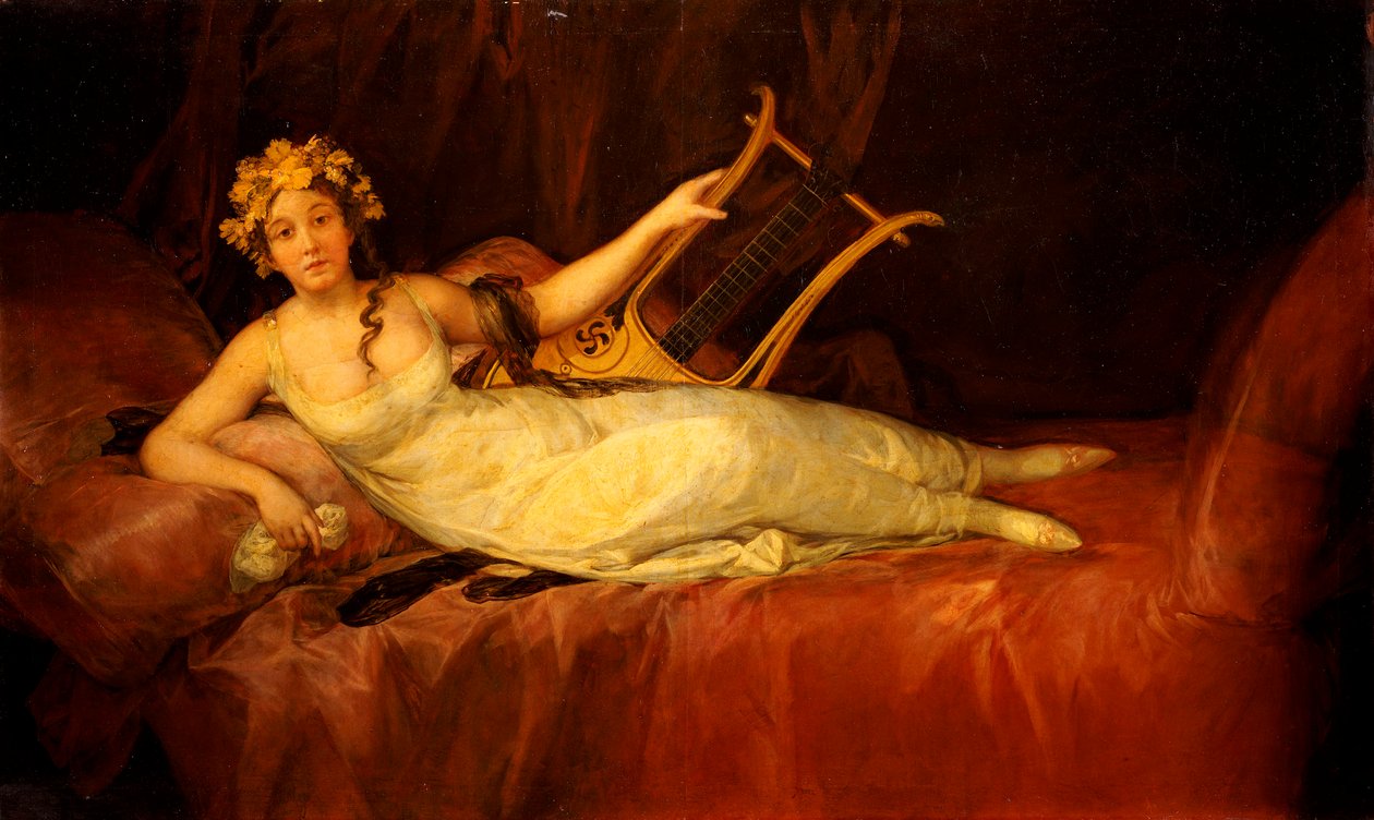 Portrait de la 10e Marquise de Santa Cruz en tant que muse, Euterpe, 1805 - Francisco de Goya