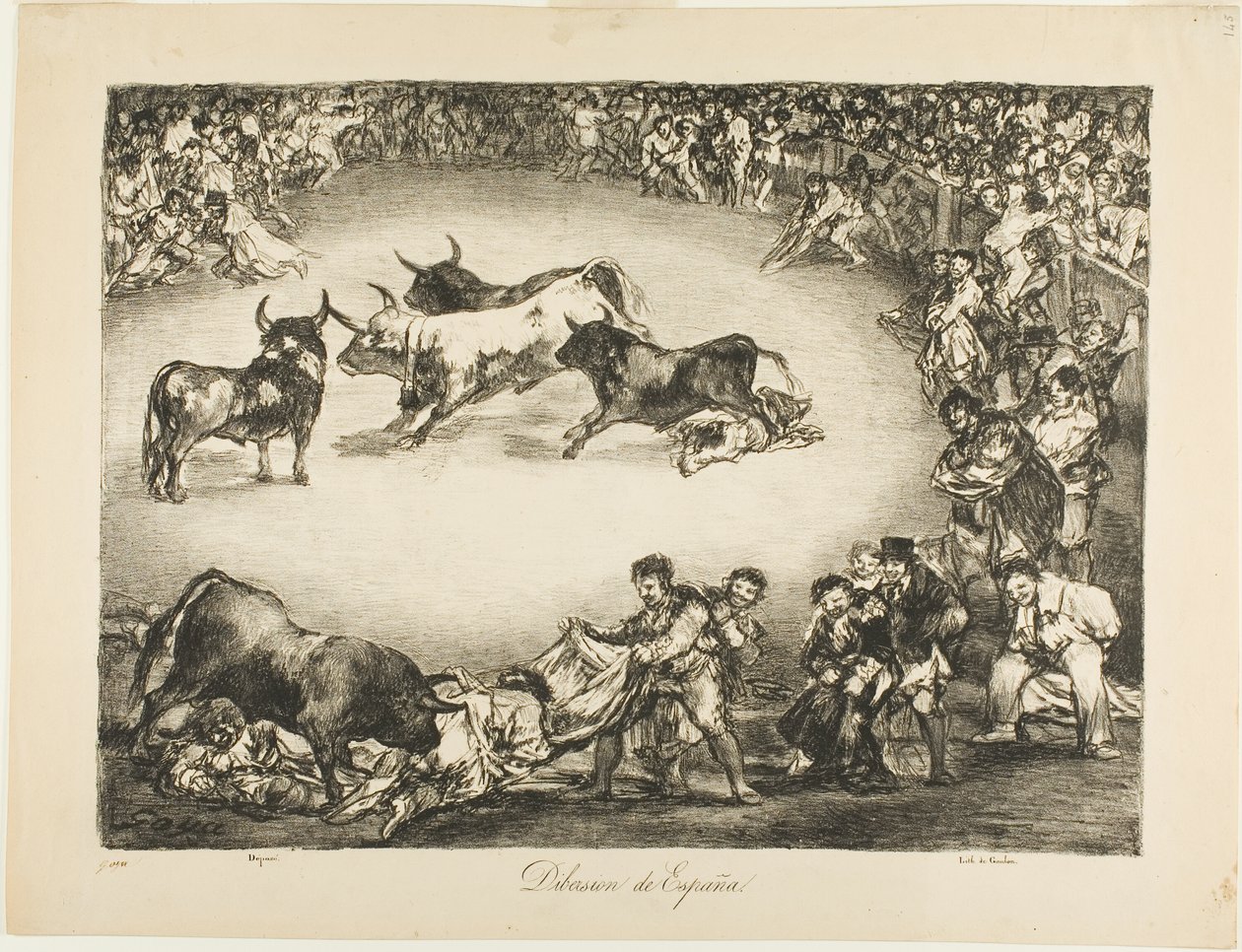 Divertissement espagnol, des Taureaux de Bordeaux - Francisco Jose de Goya y Lucientes