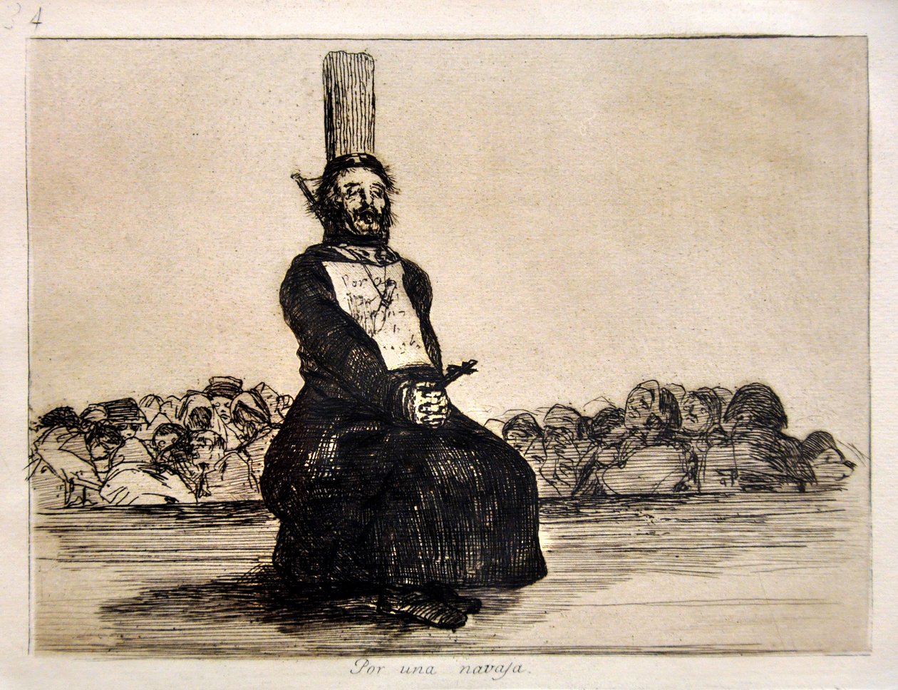 Les Désastres de la guerre : Por una Navaja (pour un couteau) - Francisco Jose de Goya y Lucientes