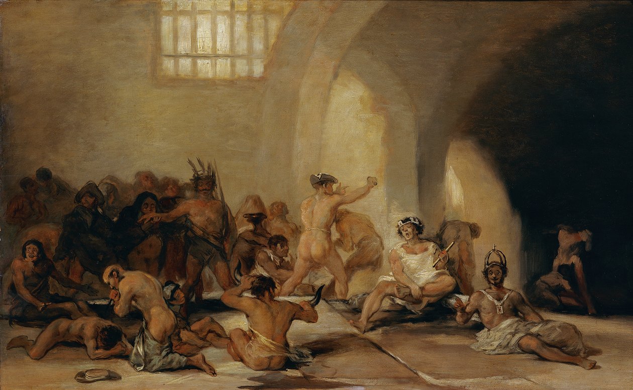 La maison de fous, vers 1794 (huile sur panneau) - Francisco Jose de Goya y Lucientes