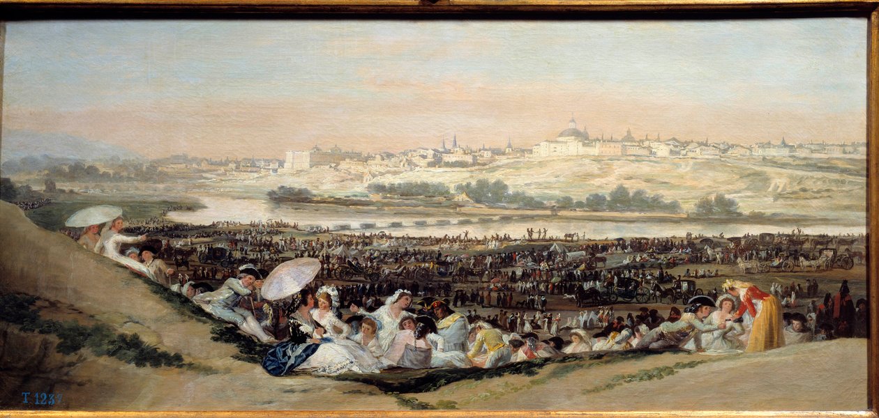 La Prairie de San Isidro (Espagne) - Vue de la ville de Madrid depuis l