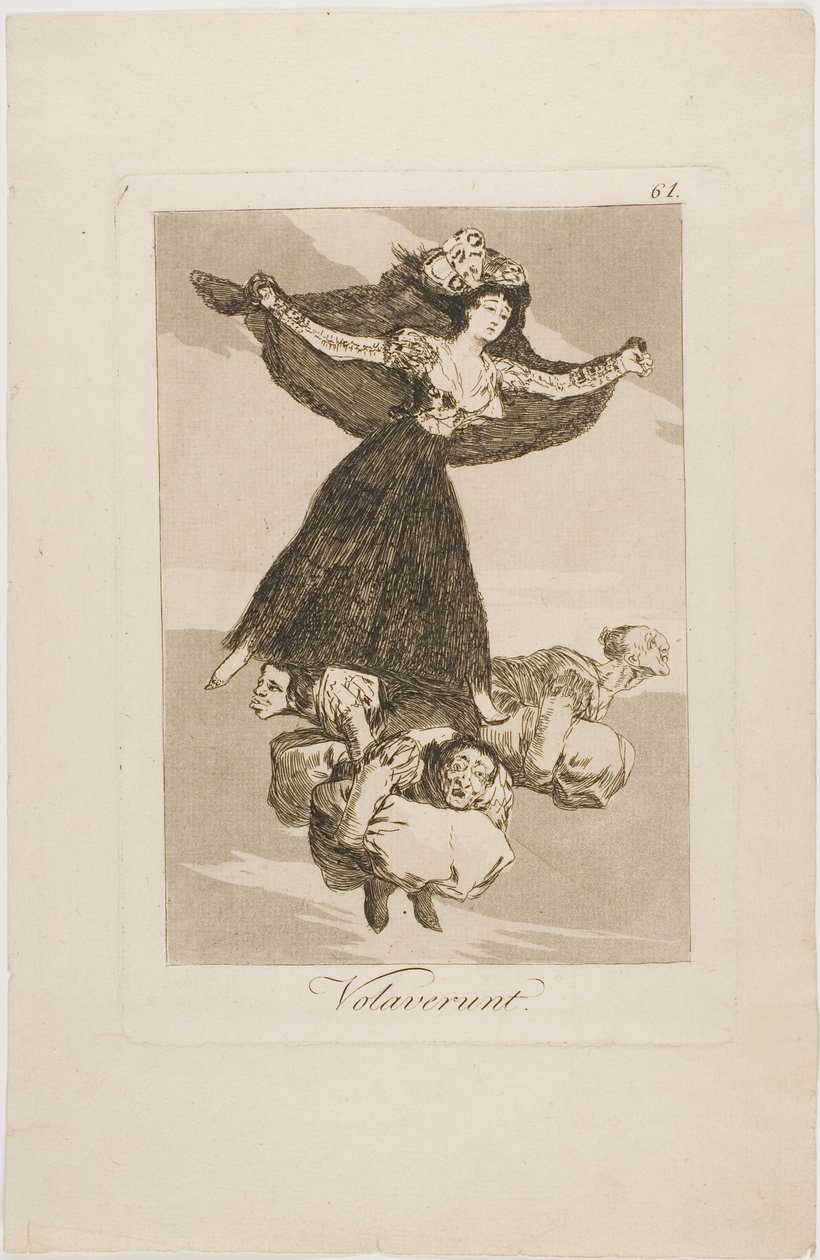 Ils se sont envolés, planche 61 de Los Caprichos - Francisco Jose de Goya y Lucientes