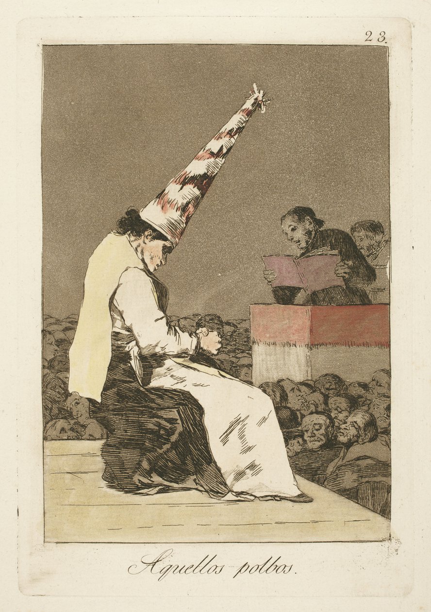 Ces grains de poussière, Planche 23 de "Los Caprichos" - Francisco de Goya