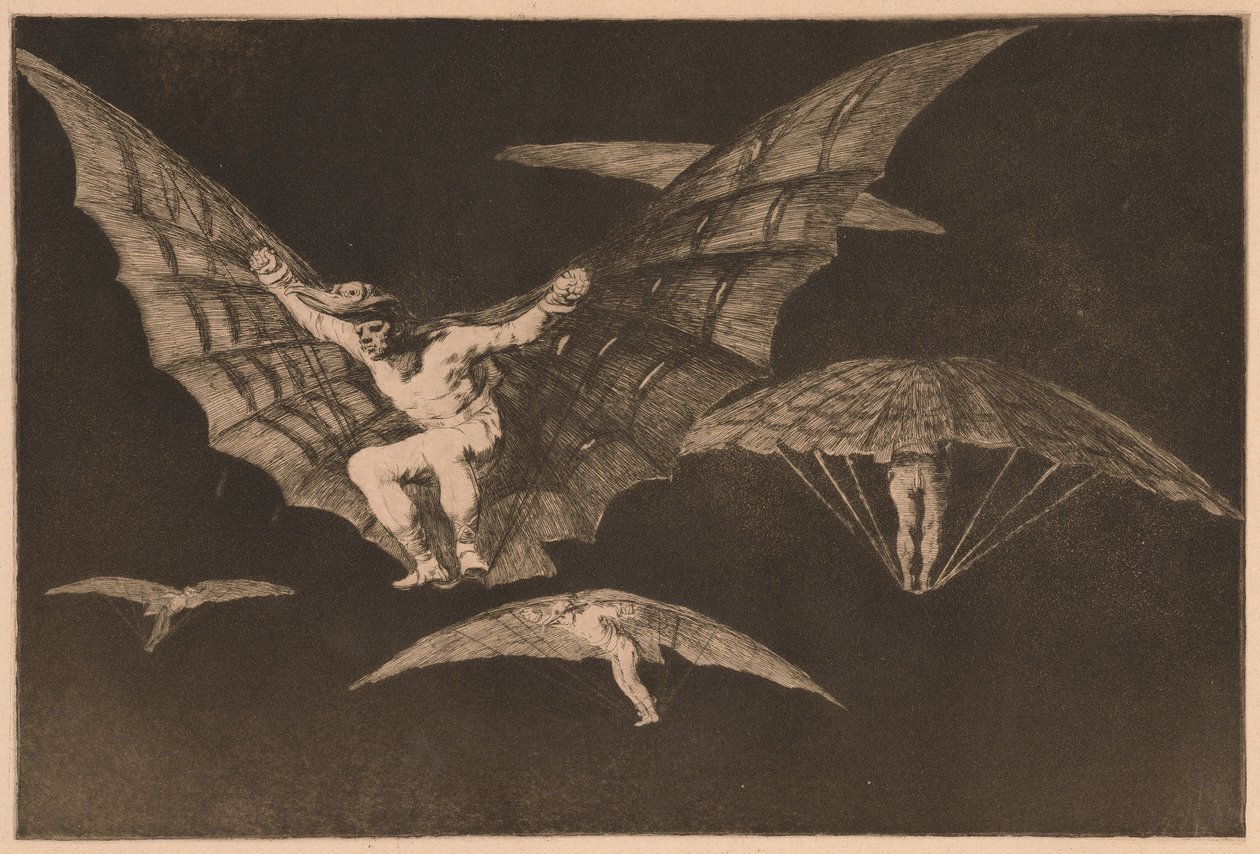 Une manière de voler (Modo de Volar) de la série Los Disparates - Francisco de Goya