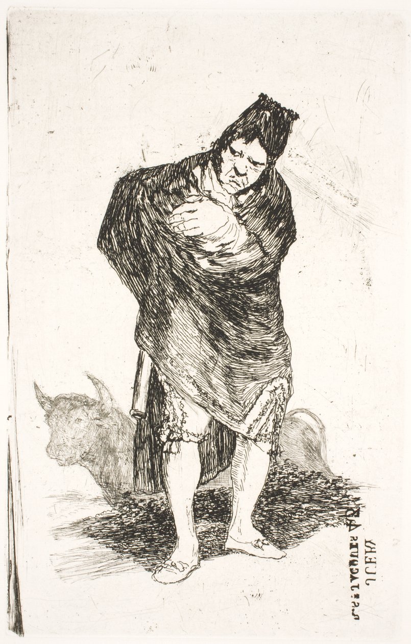 Contrebandier andalou avec un taureau - Francisco de Goya