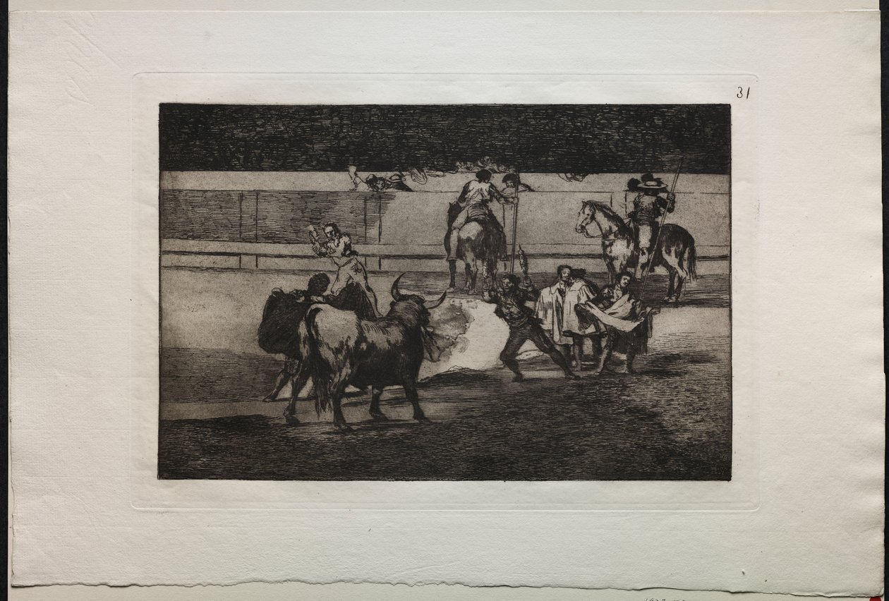 Corridas : Banderilles avec pétards - Francisco de Goya